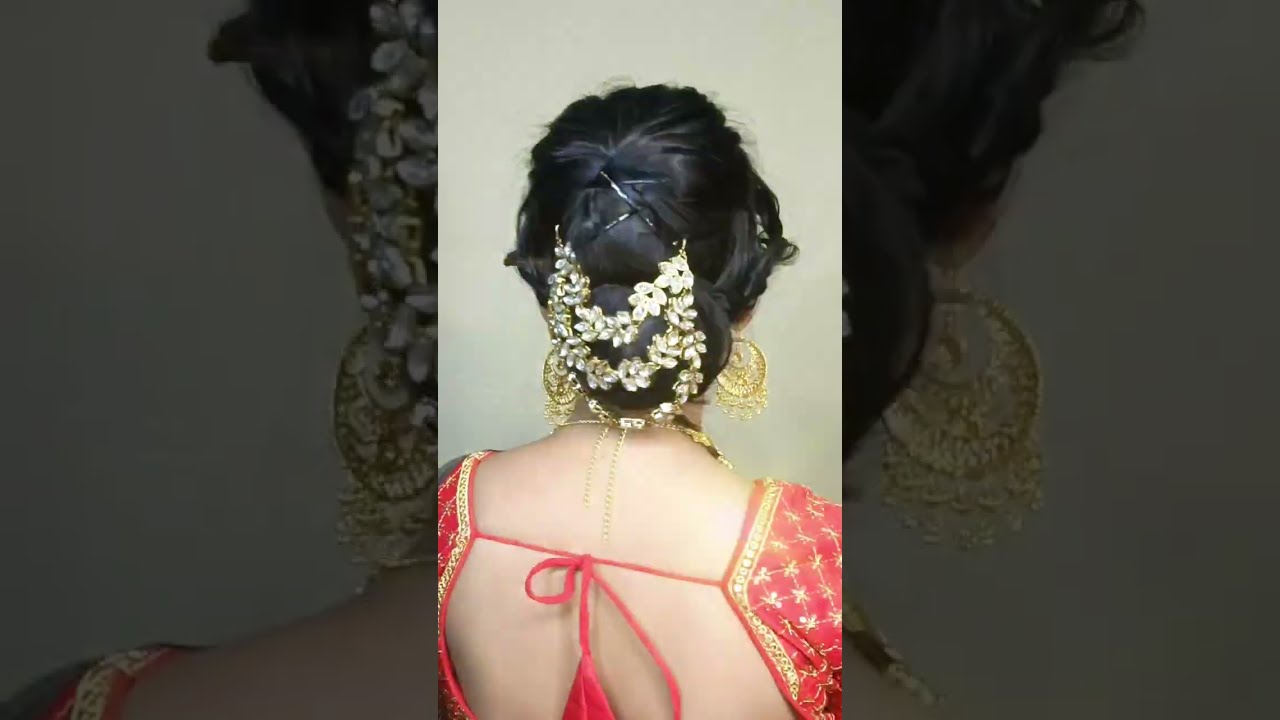 wedding guest Hairstyle with hair accessories।বিয়ে বাড়ির চুল বাঁধার পদ্ধতি।