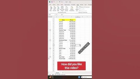 Group Sum in Excel in 1 Second! ⏱️ | Magic Trick with SUBTOTAL 🔥 #focusinguide #shorts