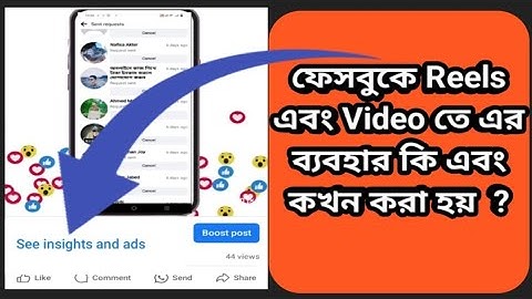 ফেসবুকে Reels এবং Video তে See insights and ads এর ব্যবহার কী এবং কখন করা হয়  ?‍