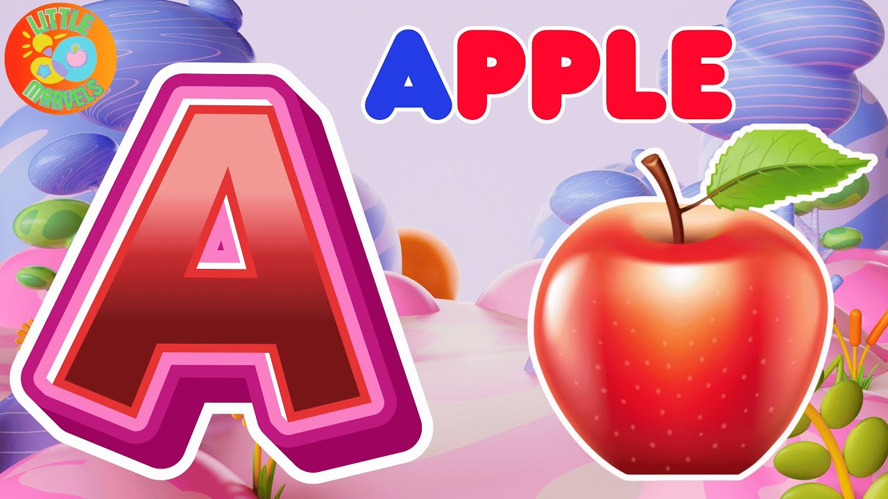Pre-School Learning Videos | A is for Apple 🍏 Alphabet Phonics Song 🎵