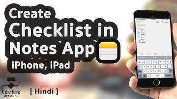 How to Create Checklist in iPhone, iPad Notes Application. iOS10 HINDI