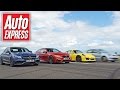 Mercedes C63 AMG S vs BMW M4 vs Porsche 911 C4 GTS - Launch control drag race