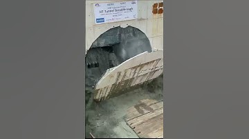 A TBM breakthrough in Hampton Roads Bridge-Tunnel expansion project in Virginia, USA.