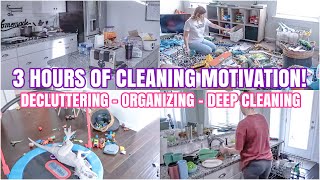 EXTREME 3 HOUR CLEANING MARATHON | DECLUTTER, ORGANIZE + DEEP CLEAN | SPEED CLEANING MOTIVATION 2023
