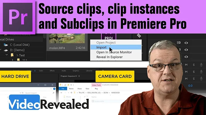 Source clips, clip instances and Subclips in Adobe Premiere Pro