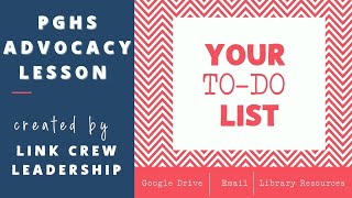 To Do List Advocacy Lesson September 14, 2020