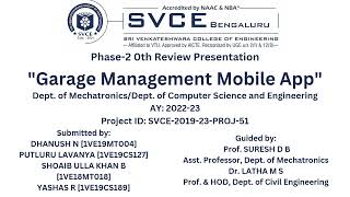 Project Phase 2 Zeroth Review 1VE19MT004 || Garage Management Mobile App