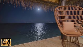 Full moon night in Joali Maldives  4K with with healing spa music