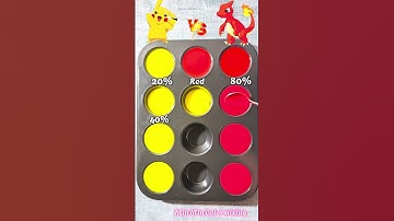 mix 2 colors pikachu and chaảmeleon#colormixing #mixcoloring #asrm #colormix #satisfying #coloring