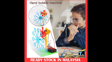 Tgadget DIY Handmade Hand Cranked Bubble Machine Children Science Experiment Toy