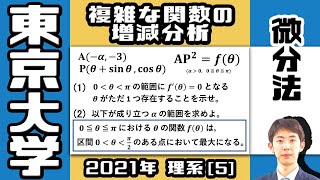 【2021最新】東大入試問題 理[5]【微分・関数の増減】