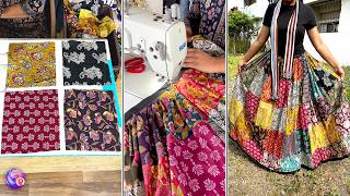 Scraps of fabric into Lehenga designs