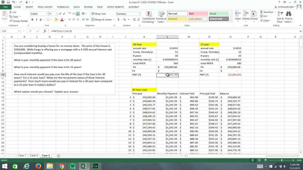 loan amortization and npv of interest pmt xga youtube what is loan amortization