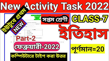 Class 7 History Model Activity Task February 2022/Model Activity Task Class 7 Itihas February 2022.