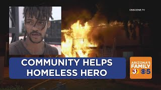 Community bands together to help man who saved Phoenix family from fire