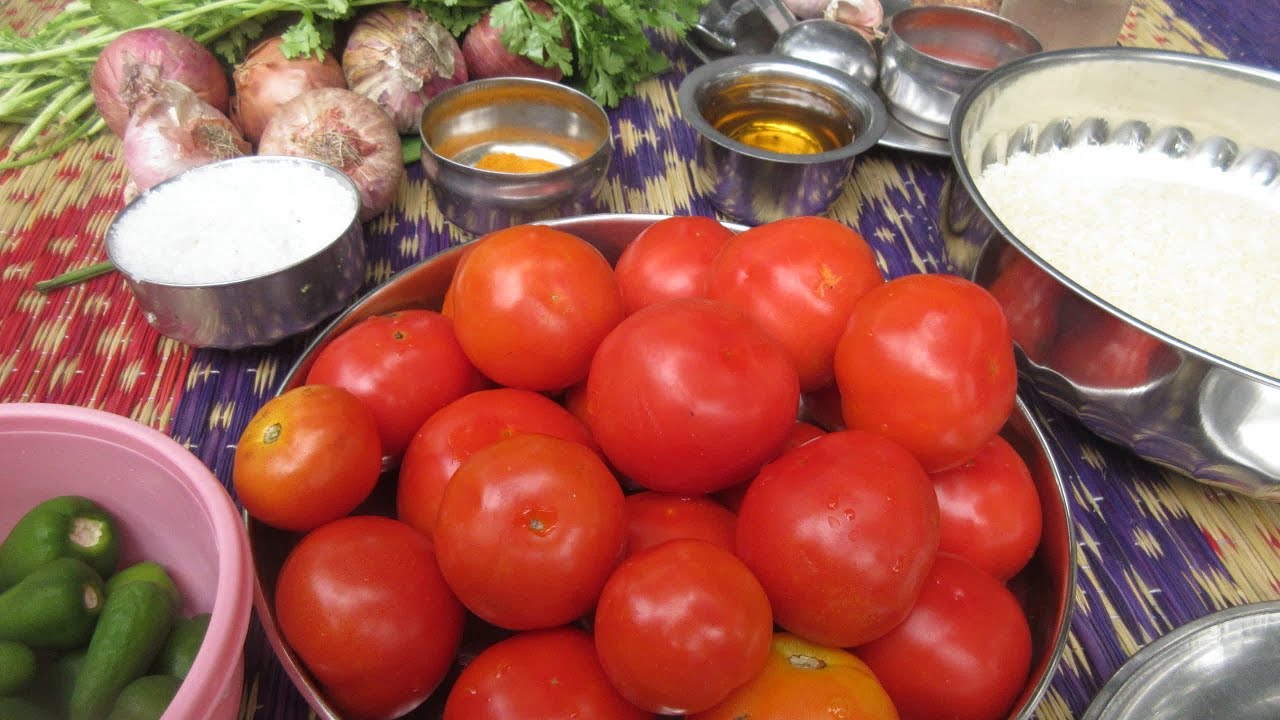 Thakkali Sadam Easy Tomato Rice /Tamil Kitchen Recipes in my village