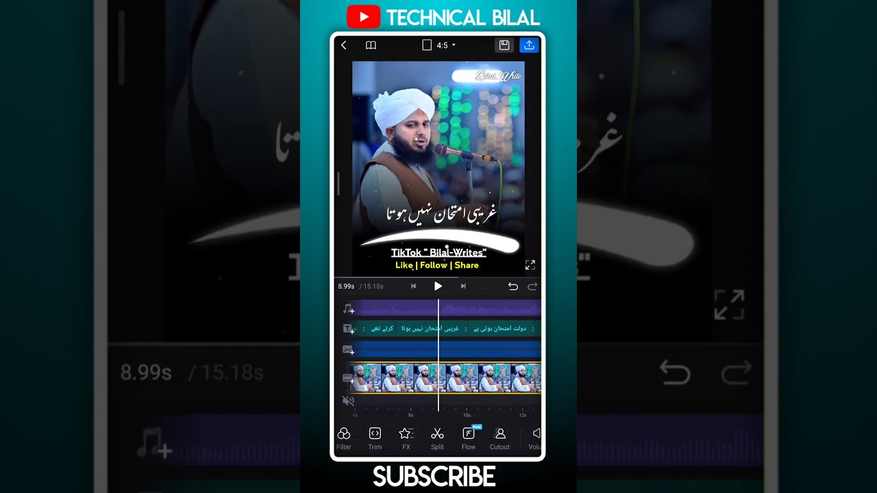 how to make islamic video editing in vn app | how to make islamic videos for tiktok #technicalbilal