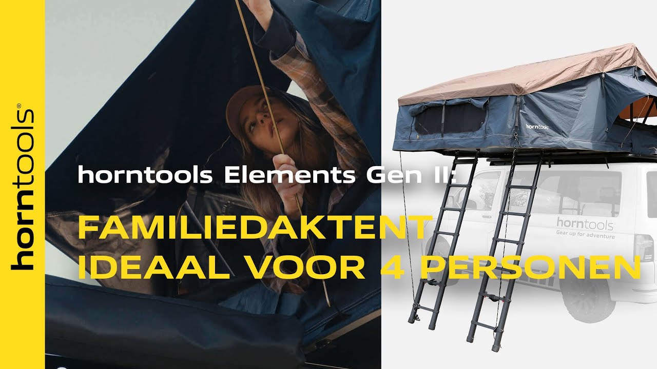 Daktent Elements Gen II voor 4 personen - 220 cm - Kleur Ocean – Video