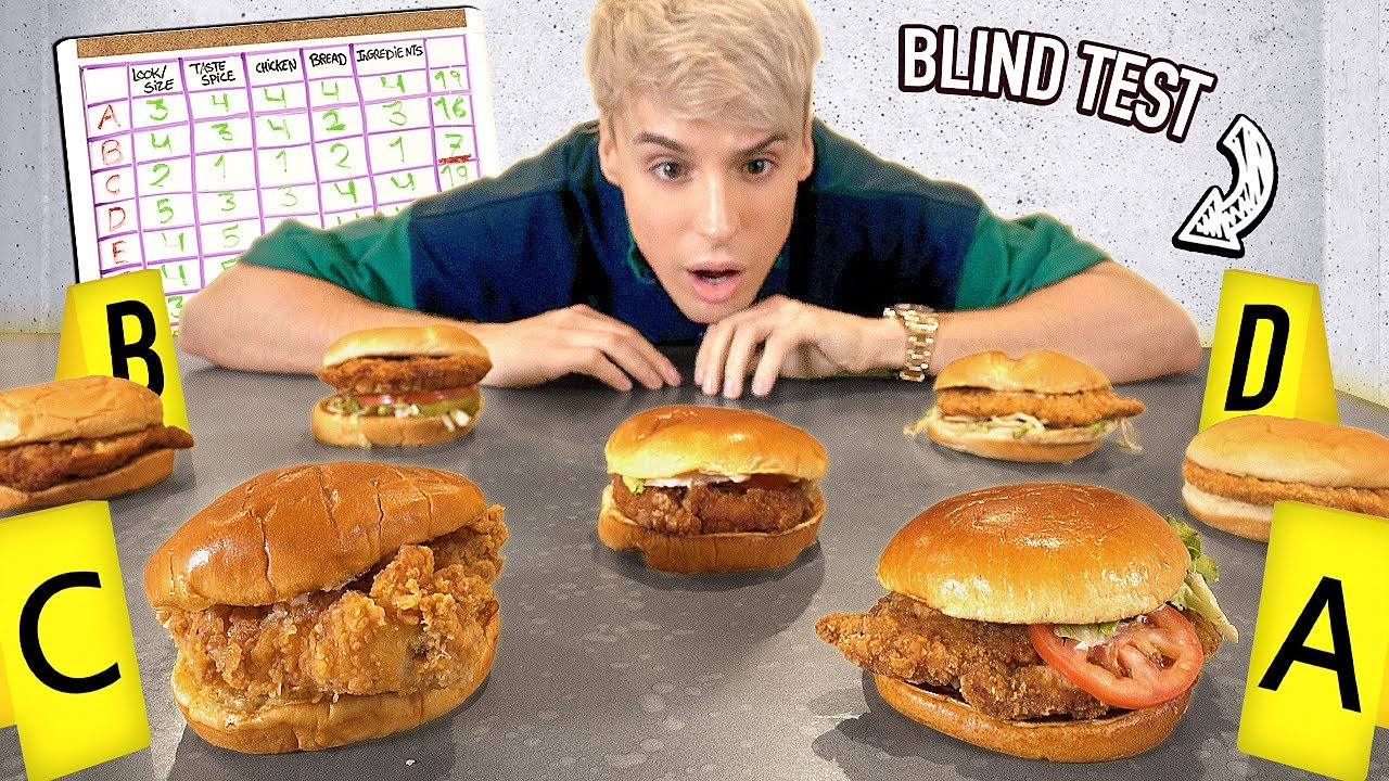 i tested POPEYES vs. all CHICKEN SANDWICHES in america | Raphael Gomes