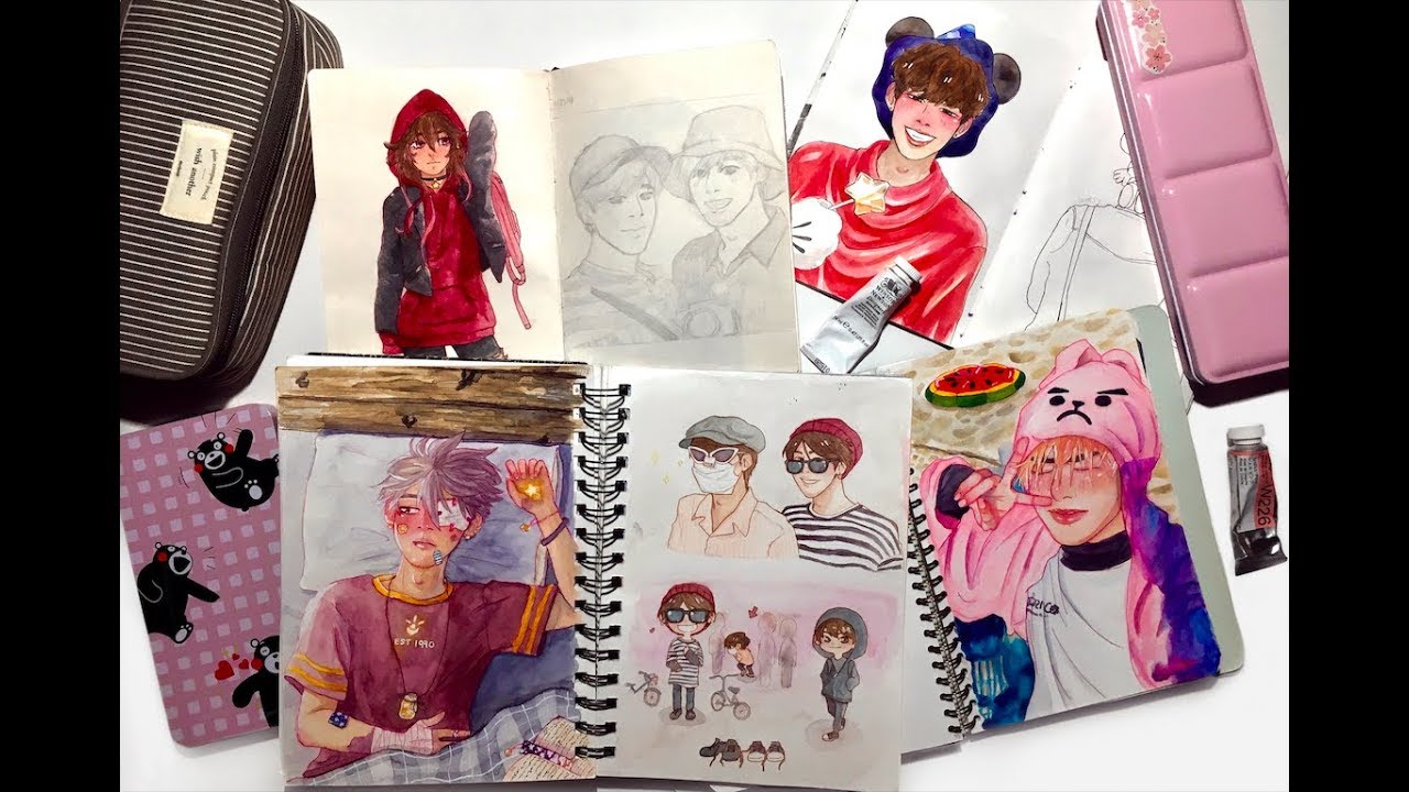 2018 sketchbook tour - YouTube