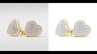 Hi end jewelry retouching and background removal service Photoshop tutorial