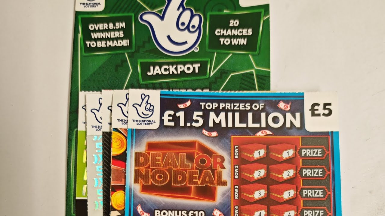 Набор лотерейных билетов по 5 фунтов стерлингов, общий игровой баланс 30 фунтов стерлингов.