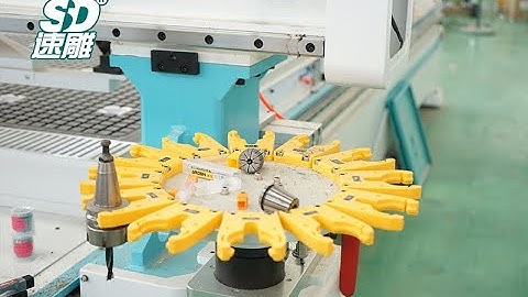 SUDIAO 2000X4000mm Carousel Automatic Tool Changer CNC Router Machine