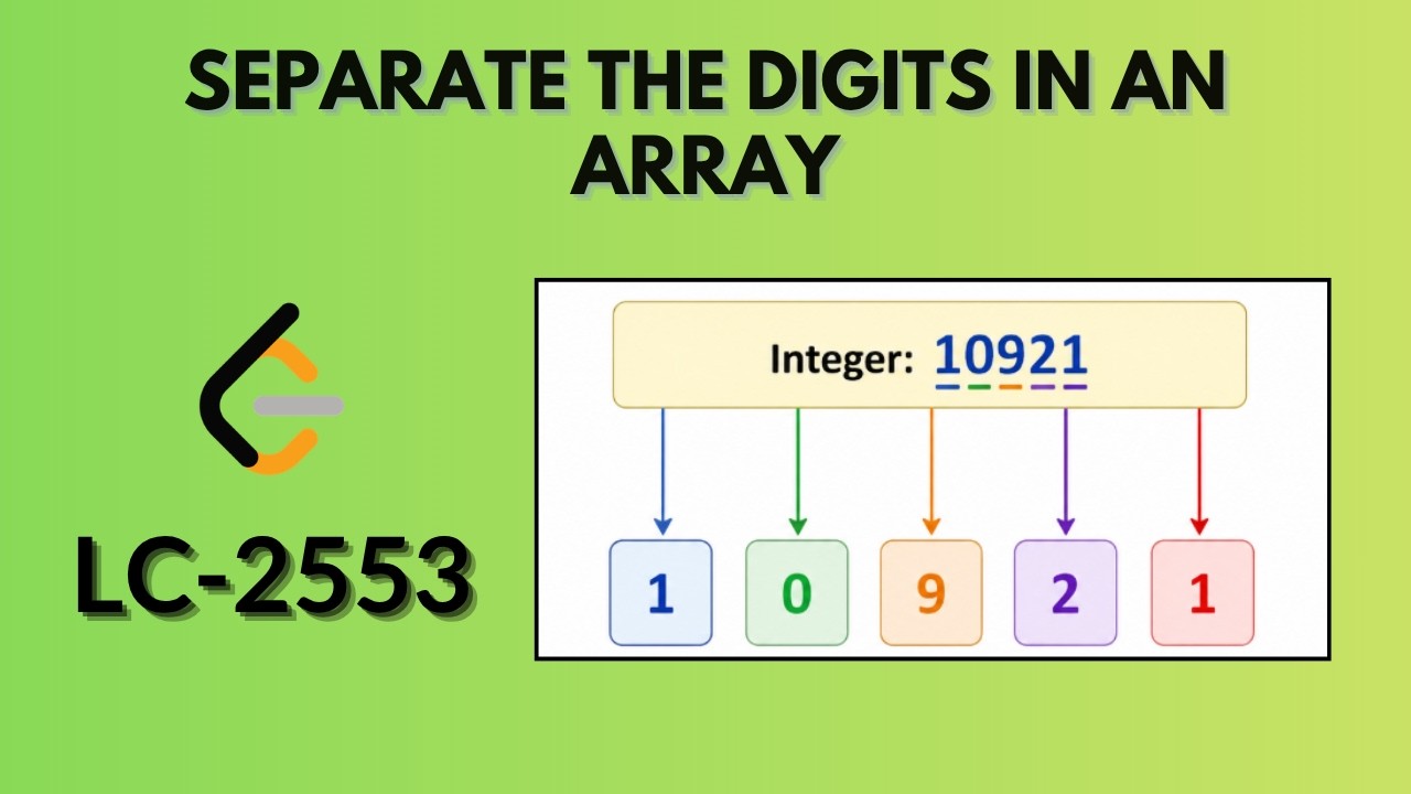 Separate the Digits in an Array | Leetcode 2553 | Java | Hindi - YouTube