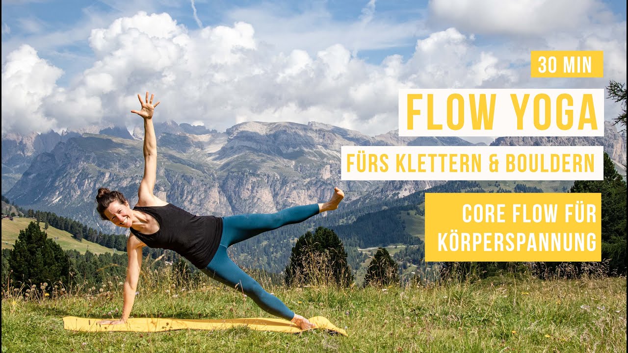 Flow Yoga fürs Klettern und Bouldern | 30 min Flow für Körperspannung und Coretraining