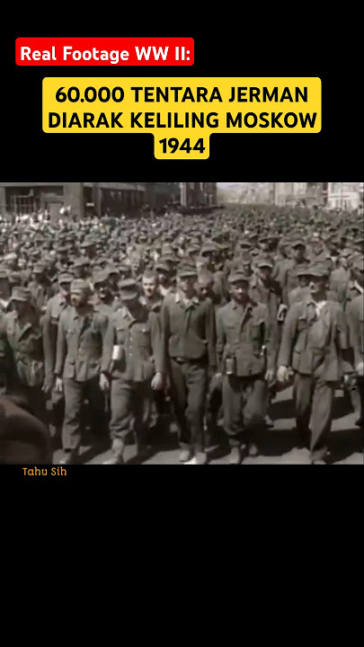 Real Footage WW II: 60.000 Tawanan Perang Jerman Diarak di Moskow 1944 #shorts #ww2