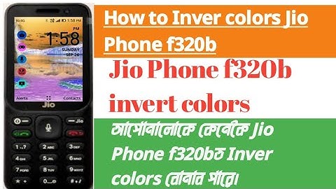 How to Invert Colors In Jio Phone f320b.