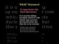 Interview notes for python | pass keyword #python #shorts