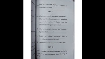 MDU BCA 6 th semester artificial intelligence 2019