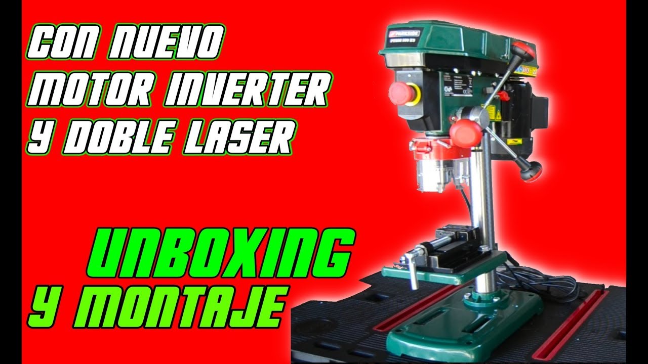 🧢Taladro columna Parkside NUEVO con LASER - YouTube