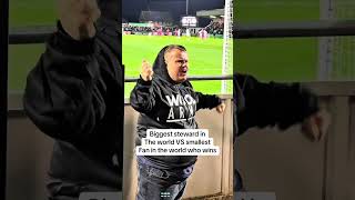 Biggest steward in the world vs smallest fan #fyp #football #sports #game #viral