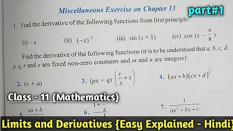 Class 11 maths chapter 13 limit