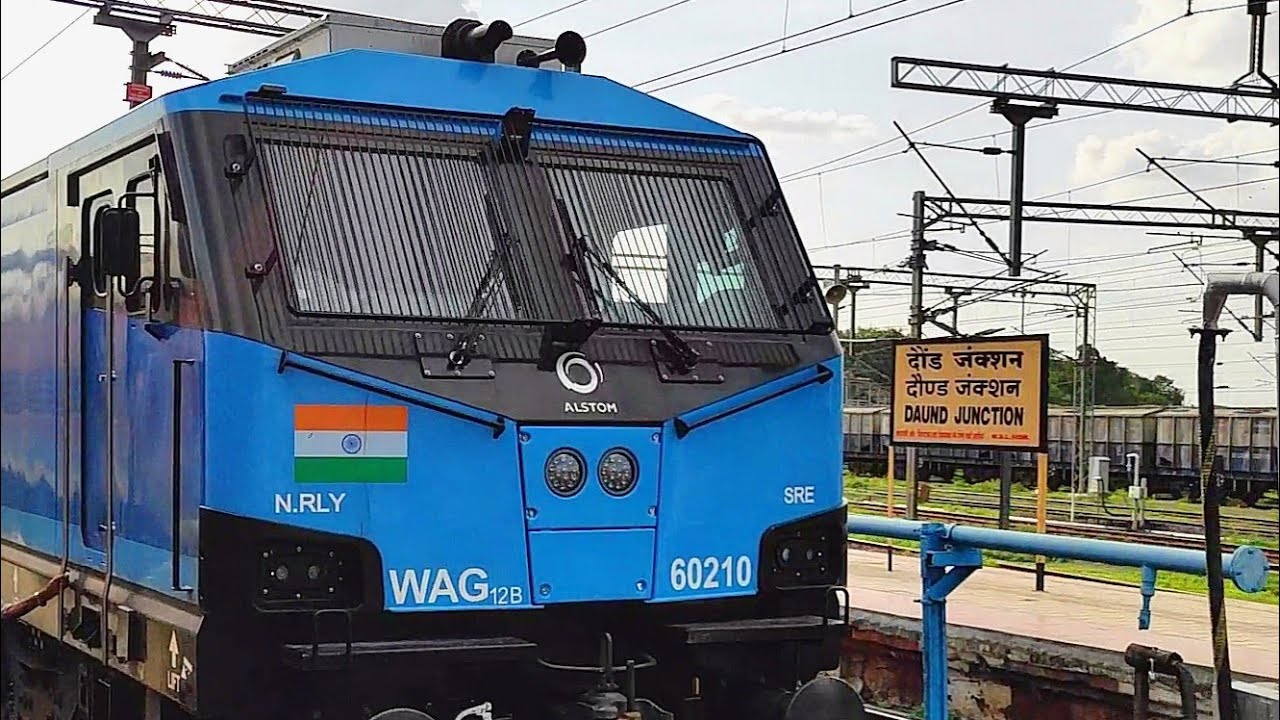Daund Electric Loco Shed and WAG-12B Locomotive at Daund Junction