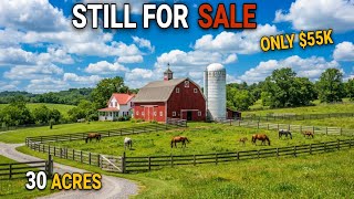 3 Dirt-Cheap Farmhouses With Huge Acreage You Can Still Buy in 2026 — Take a Look Inside