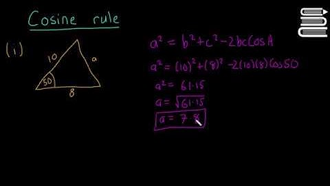 Leaving Cert Maths - Trigonometry 9 - Cosine Rule Example