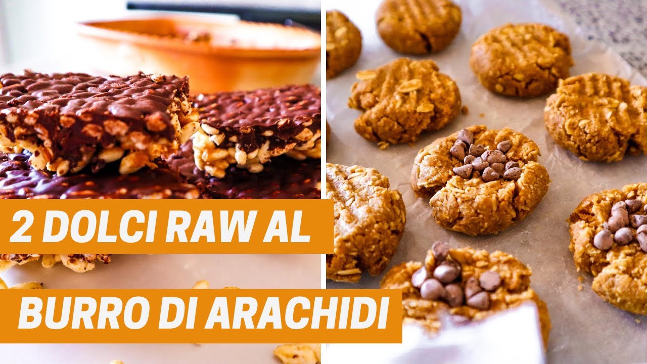 Biscotti al BURRO DI ARACHIDI e riso soffiato al cioccolato | DOLCI VEGANI SENZA COTTURA