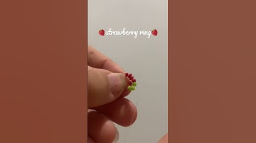 strawberry ring tutorial #beaded #diy #tutorial #beads #beadedjewelry #beadings #beadingtutorial