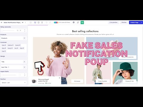 Fake Sales Notification Popup by Veda Builder