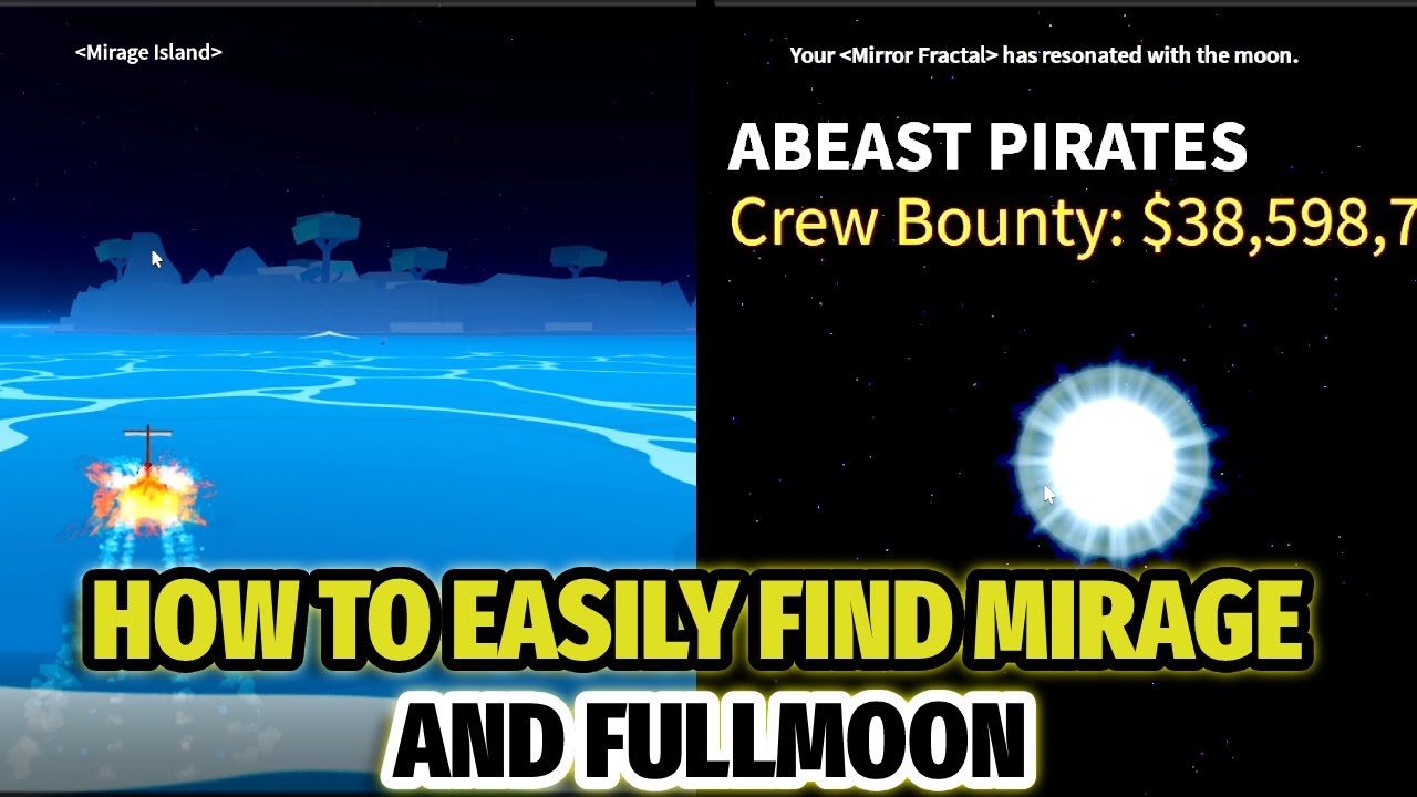 How To Easily Find MIRAGE AND FULLMOON For Race V4 (Blox Fruits) 
