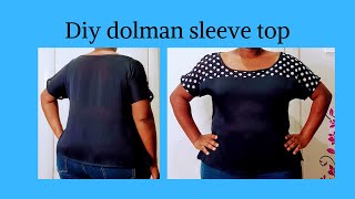 How to make a dolman sleeve top/diy easy dolman sleeve top.
