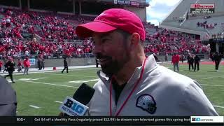 Ryan Day Postgame Interview | Ohio State Scarlet vs Ohio State Gray College Football 2025