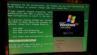 Windows Xp Fails To Start  Bios Config Change To Sata Ata