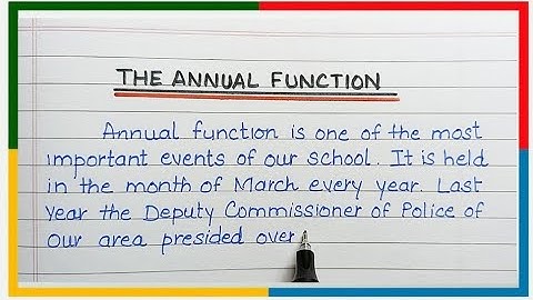 Essay on The Annual Function Day in English|Paragraph on Annual Function