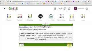 How to Self Register for the R and W Course on the eHUB