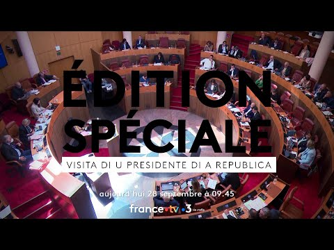 Image du reportage DIRECT : Emmanuel Macron en Corse : Discours à l'Assemblée de Corse - Jeudi 28 Septembre (France 3 Corse ViaStella)