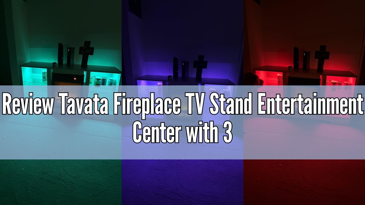 Review Tavata Fireplace TV Stand Entertainment Center with 36" Fireplace, 70" Wooden TV Stand for TV